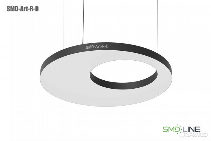 Светодиодная люстра в форме Круга с отверстием