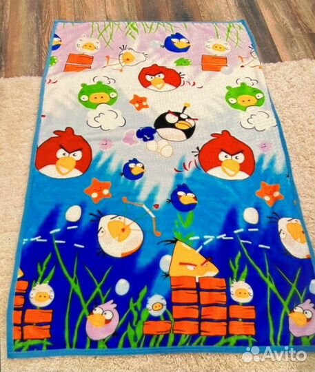 Плед детский плюшевый 100*150 новый в сумке