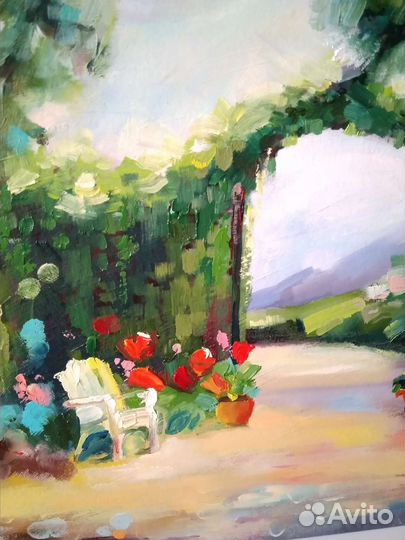 Картина маслом. Сад