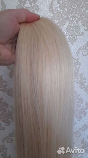 Волосы для наращивания 75 см теплый блонд новые
