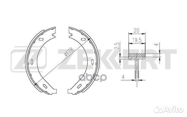 Колодки торм. бараб. задн. MB V-Class (638/2) 9