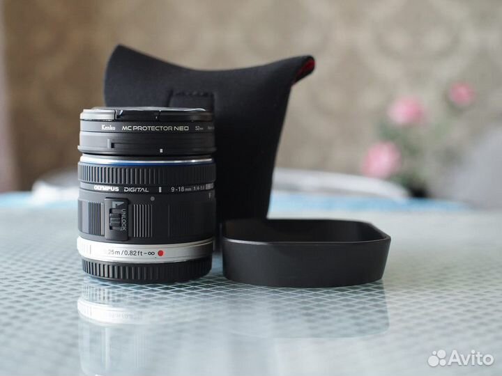 Olympus M.Zuiko 9-18mm 4.0-5.6 с блендой и чехлом