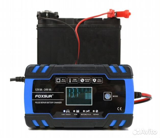 Умное зарядное устройство для акб 12/24В 8А