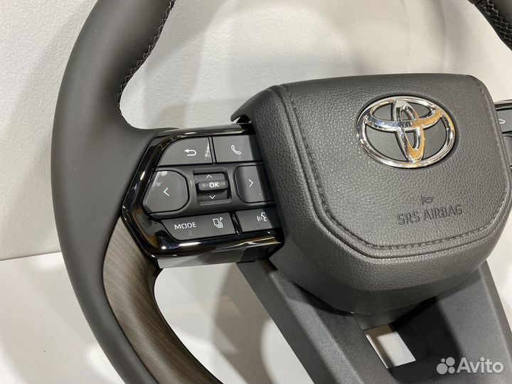 Руль с подогревом стиль TLC 300 дерево