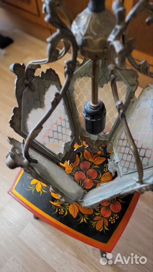 Бронзовый фонарь, люстра СССР