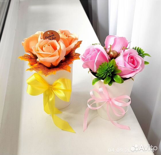 Букет из мыльных роз