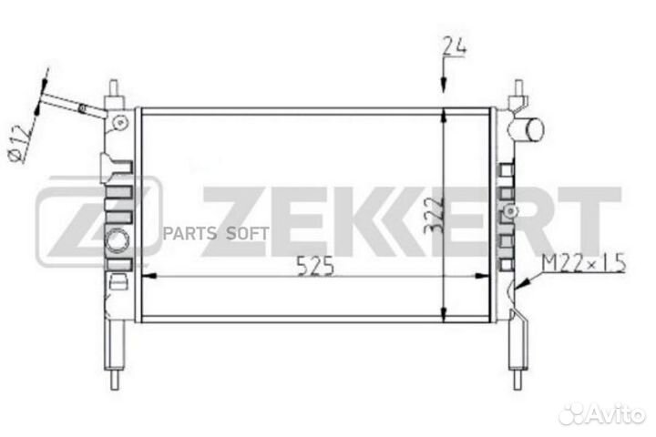 Радиатор охлаждения Опель Астра F 91