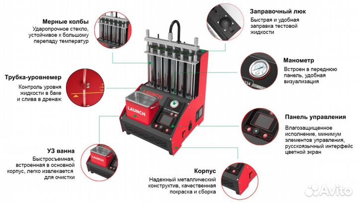 Установка для чистки форсунок Launch CNC-603 New