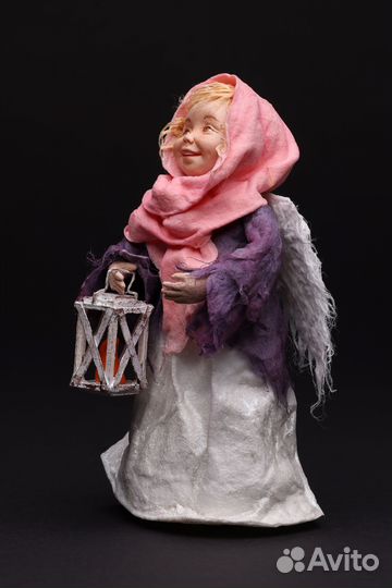 Ватные елочные игрушки Ангел света и тепла