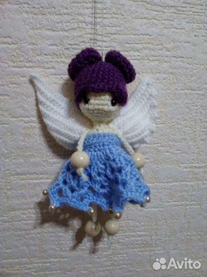 Ангелок. Вязаная, подвесная игрушка