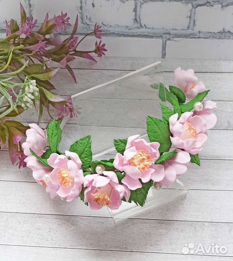 Весенний ободок,цветы яблони