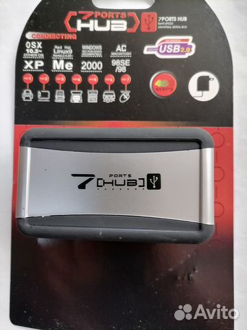 USB хаб 2.0 на 7 портов с внешним питанием