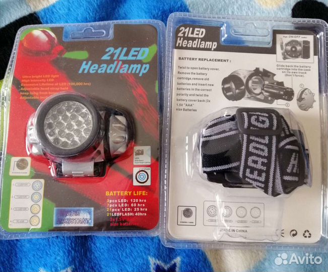 Налобный фонарь led