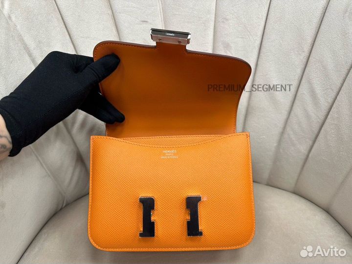 Сумка Hermes Constance 18 Epsom оранжевая