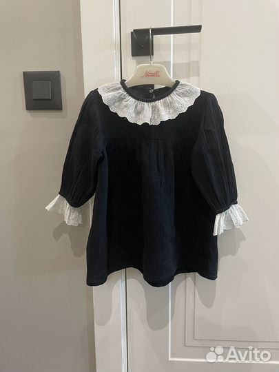 Муслиновое платье для девочки 74-86