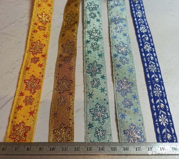 Тесьма жаккардовая снежинки
