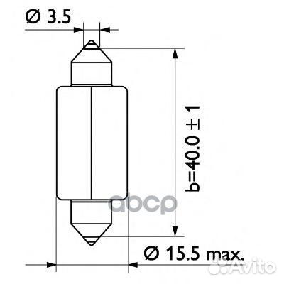Лампа накаливания Festoon T15x43 24V 15W SV8,5