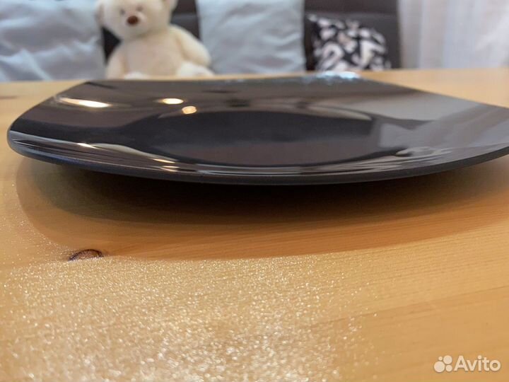 Тарелка черная 27,1х27,1 см