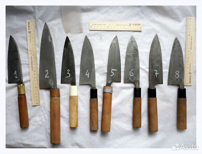 Япония Ковка Клеймо Кухонные старинные ножи