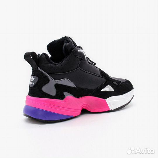 Зимние Кроссовки Adidas Falcon Black Pink Женские