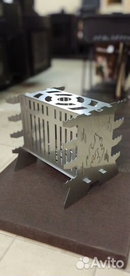 Эко-мангал вертикальный, из нержавеющей стали