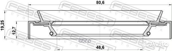 95HDS-48801319R сальник хвостовика 48x80x12.7