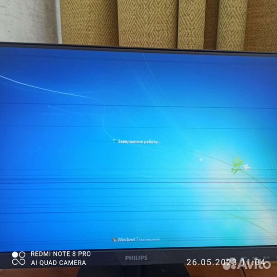 Монитор на запчасти philips 223v7qhab
