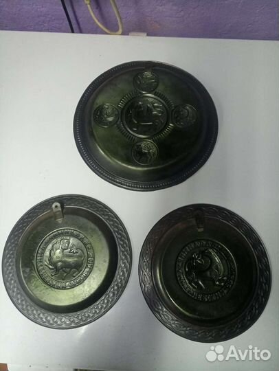 Тарелки набор чеканка панно