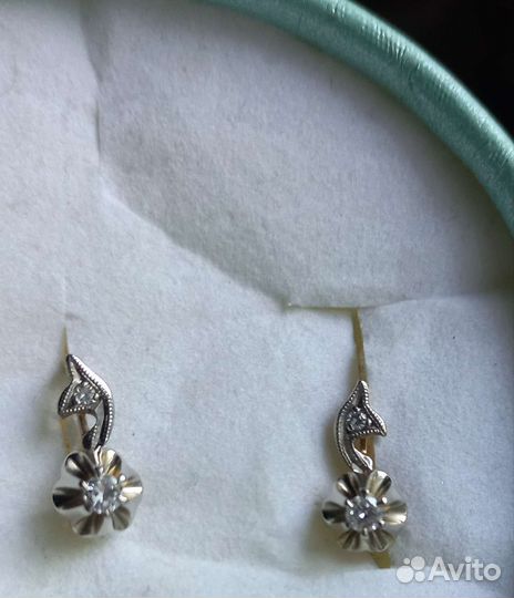 Золотые серьги 583