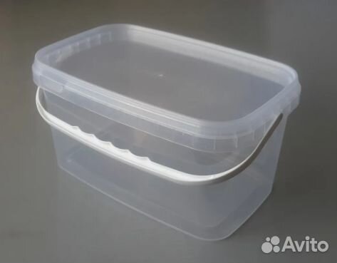 Ведро пластиковое прямоугольное