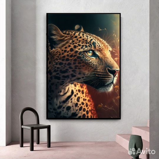 Картина маслом леопард