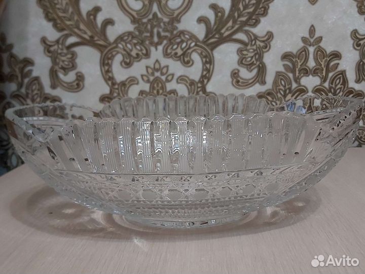 Ваза для фруктов хрусталь