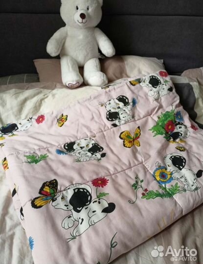 Одеяло детское шерстяное подушка байковое одеяло