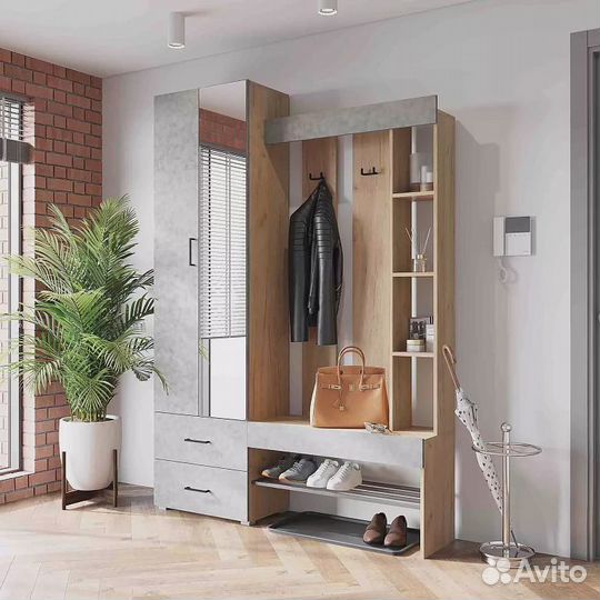 Прихожая Домино бетон быстрая доставка