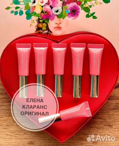 Clarins 5ml Блеск Natural lip perfector 01 Rose