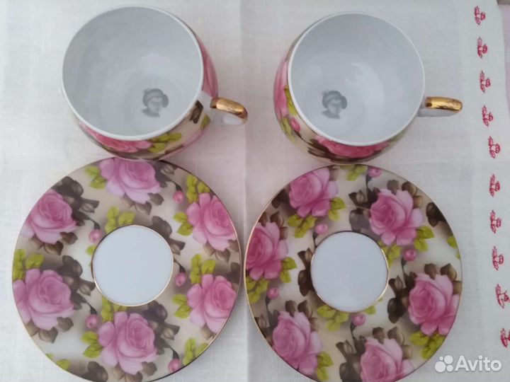 Чайные чашки с блюдцами японская коллекция