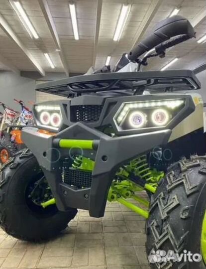 Квадроцикл Motoland Wild Track 200LUX бело-зеленый