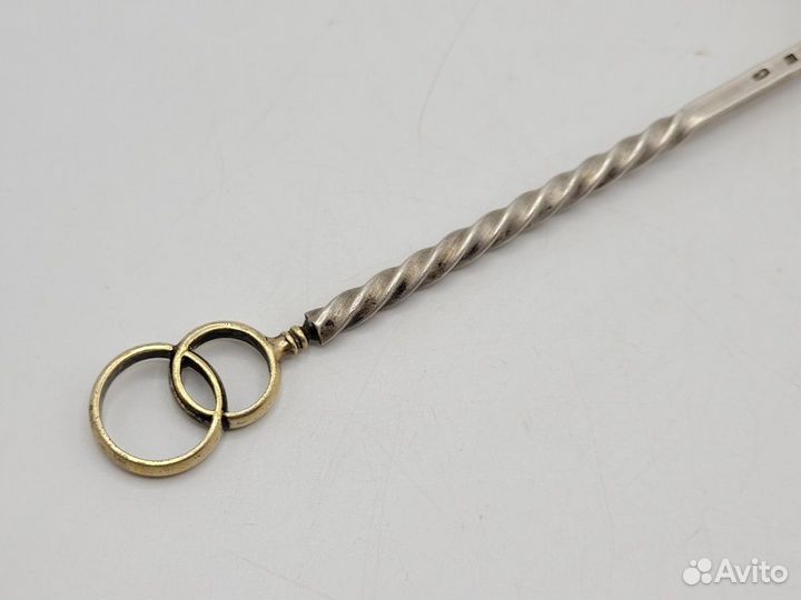 Лопатка для торта серебро 916 Свадебная 73,8 гр