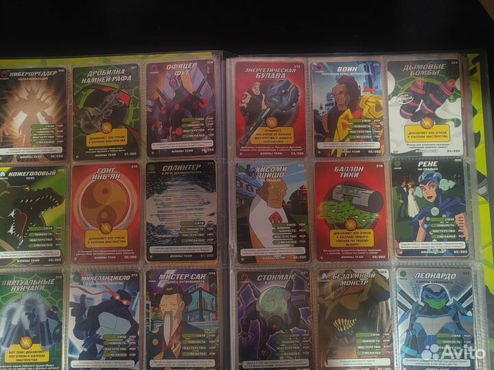 Карточки черепашки ниндзя 2 серия Воины Тени