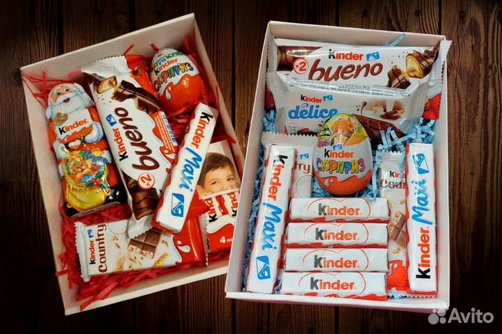 Набор kinder + конвертик с пожеланиями