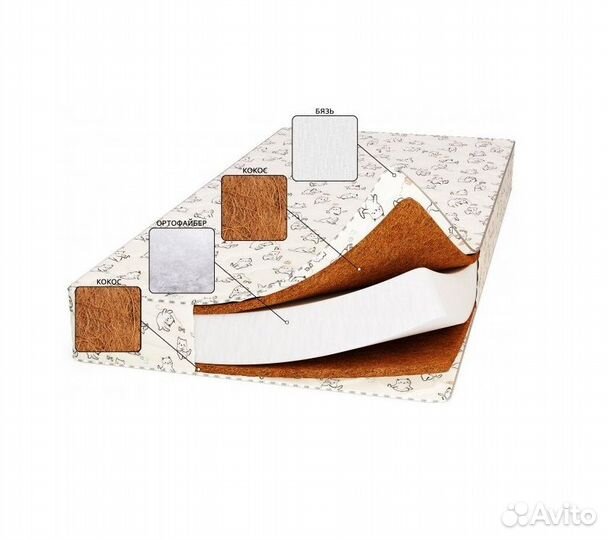 Детский матрас Алиса Бязь 120х60х10