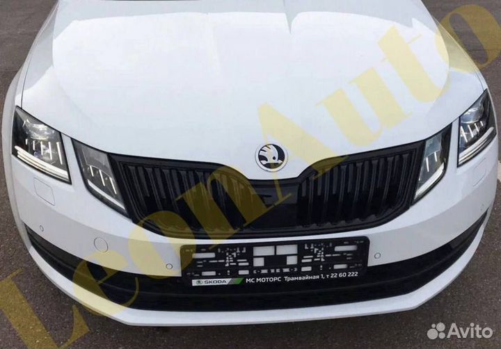 Ноускат фары капот Skoda Octavia A7 2013-2020