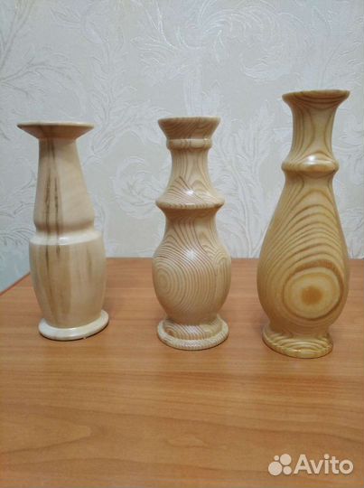 Вазочки из дерева ручной работы