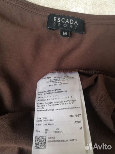 Лонгслив Escada хлопок топ блуза