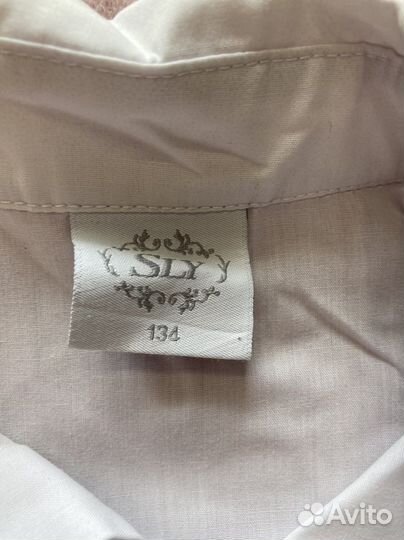 Блузка белая на девочку размер 134