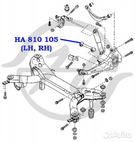 Рычаг задней подвески, поперечный, нижний mzd 6 gg