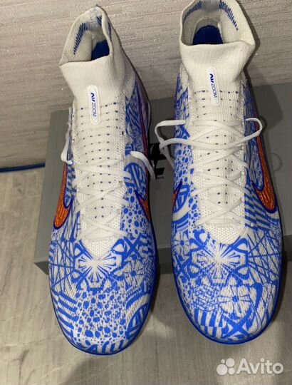 Сороконожки nike superfly 9 academy TF голубые