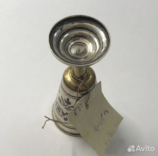 Рюмка Кубачи серебро СССР 875 проба Чернь