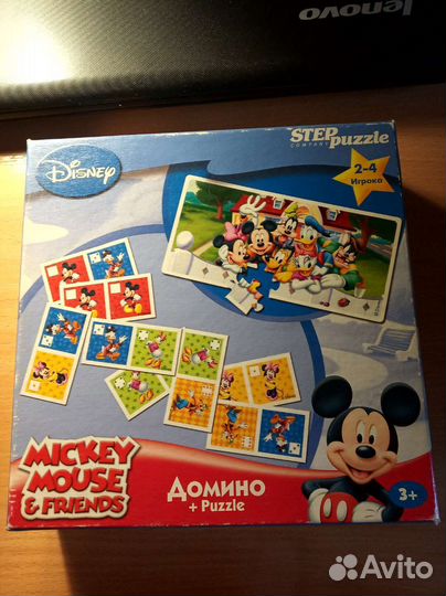 Домино + пазл мики маус (mickey mouse)