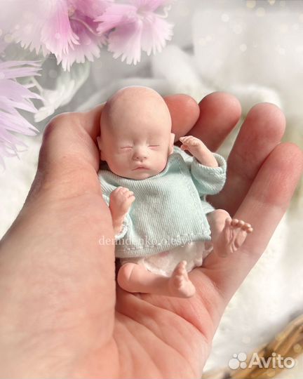 Мини реборн Илюша. Миниатюрная кукла младенец